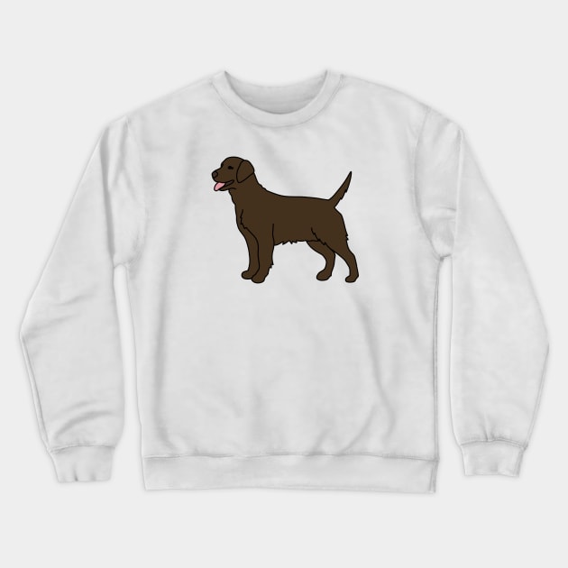 Chocolate Labrador Crewneck Sweatshirt by Kelly Louise Art